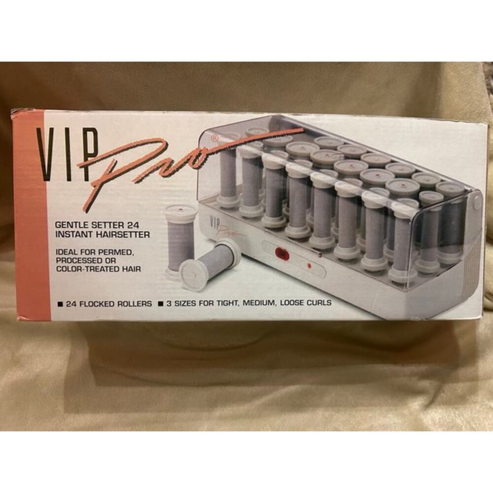 VIP Pro New in Box Gentle Setter Hot Hair Rollers Velvet Flocked Pins Haircurler